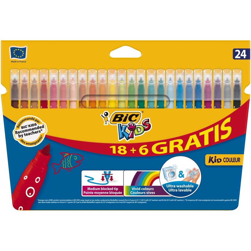 BIC 841803 flomāsters Vidējs Daudzkrāsains 24 pcs