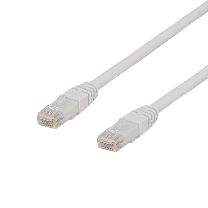 Deltaco TP-63VAU networking cable White 3 m Cat6a U/UTP (UTP)