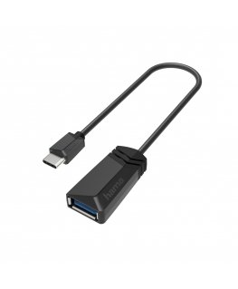 Hama 00200312 kaapelin sukupuolenvaihtaja USB Type-A USB Type-C musta