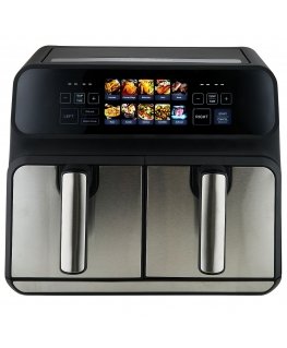 ProfiCook PC-FR 1287 H Dvigubas 8 L Autonominės 2200 W Karšto oro gruzdintuvė Juoda, Nerūdijančiojo 
