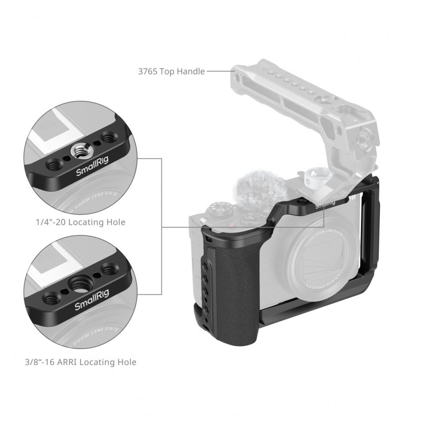 SmallRig 5807 kaameraraam 1/4, 3/8" Must – 3