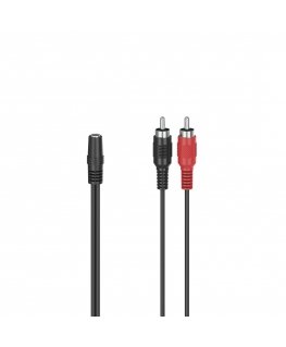 Hama 00205186 audiokaabel 0,1 m 2 x RCA 3.5mm Must, Punane