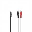 Hama 00205186 audiokaabel 0,1 m 2 x RCA 3.5mm Must, Punane Hama 00205186 audiokaabel 0,1 m 2 x RCA 3.5mm Must, Punane