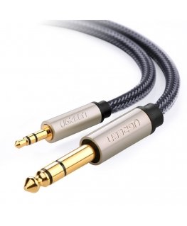 Ugreen 10628 audio kabelis 2 m 6.35mm 3.5mm Melns