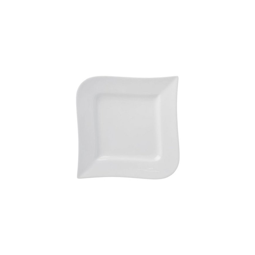 Square porcelain dessert plate Fala 21 x 21 cm AMBITION – 2
