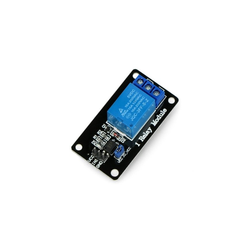 Oem releemoodul 1 kanaliga optoizoleeritud - 10A/250VAC kontaktid 5V mähis