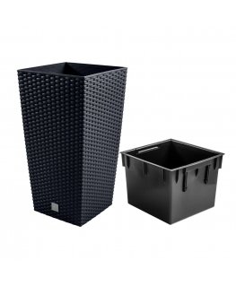 Prosperplast Rato Square DRTS170-S433 Planter, black