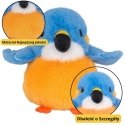 Lean Toys Plush Bird with Pendant, Blue and Orange, 12 cm Lean Toys Plush Bird with Pendant, Blue and Orange, 12 cm