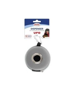 Record Ufo -pussilmat ekskrementtien keräämiseen (15 kpl) harmaassa kotelossa