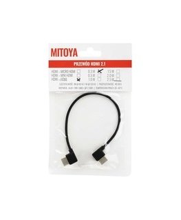 Mitoya HDMI Cable - 30cm Angled HDMI to Micro HDMI 8K 60Hz 4K 120Hz 48Gbps