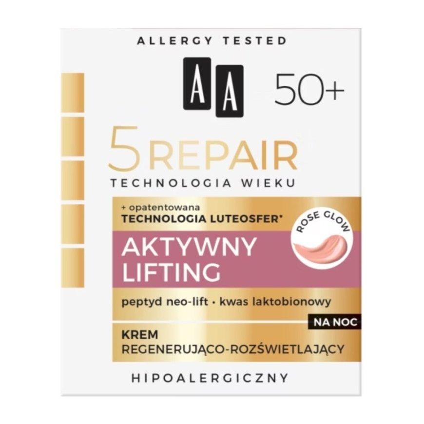 AA tehnoloģija 5. vecumam Remonts 50+ Aktīvā liftinga rožu mirdzums, 50 ml – 2