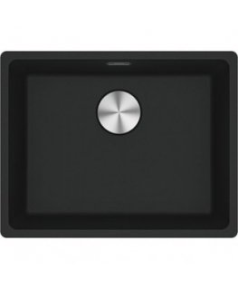 Franke Maris Granite Sink, MRG 110-52, Matte Black, Excenter Waste Drain