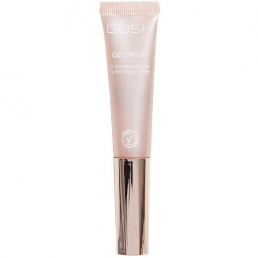 Gosh, Glow Up, Luminous, Liquid Highlighter, 001, Pearl, Face, 1