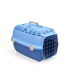 Transport cage Horizon 1 with metal door 48x32x30cm light blue|b