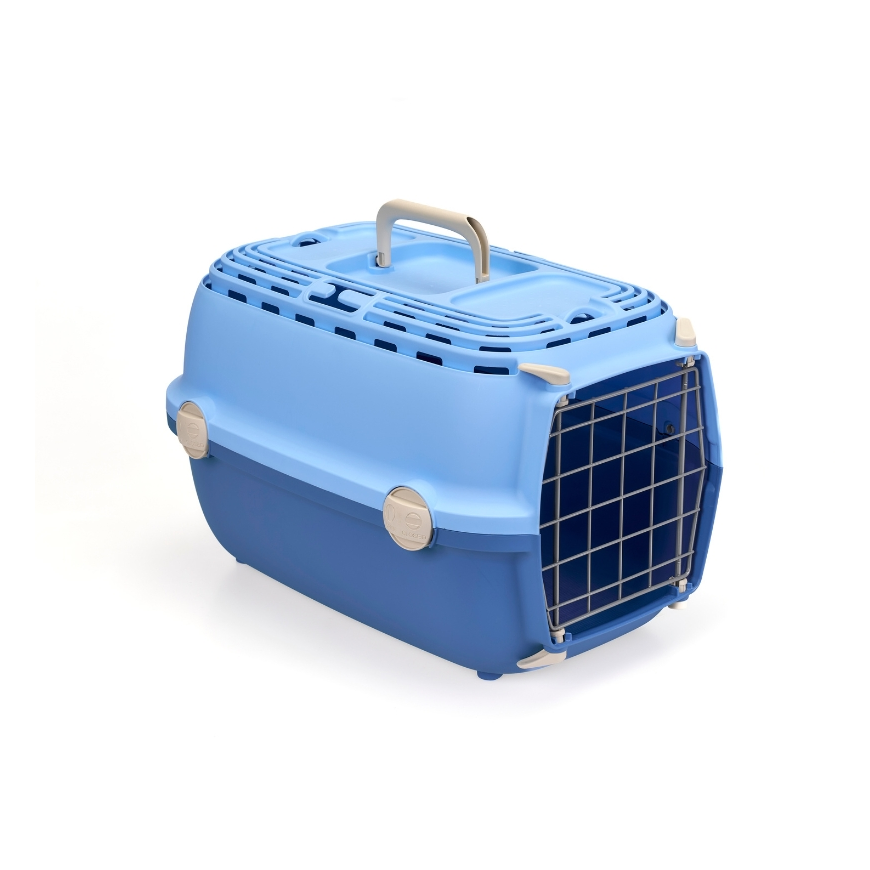 Transport cage Horizon 1 with metal door 48x32x30cm light blue|b