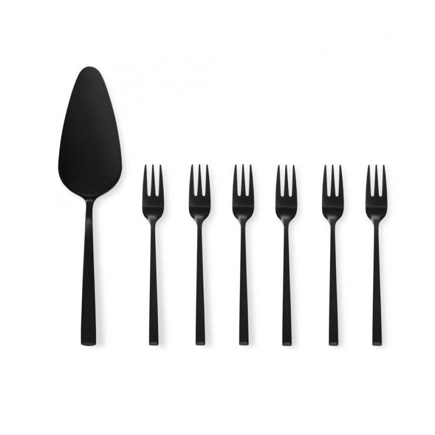 7-Piece Cake Tableware Set Como Black AMBITION – 2