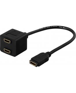 Deltaco HDMI-13 HDMI cable 0.1 m HDMI Type A (Standard) Black