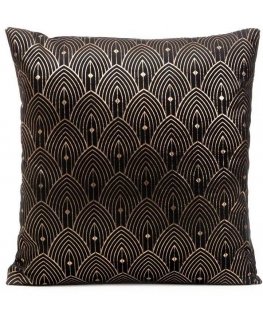 Eurofirany DESIGN 91 AGNES Decorative Cushion Cover with Silver Oriental Pattern, 40x40 cm, Color: Graphite