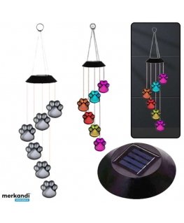 Lean Solar Garden LED Light, Dog Paw Shape, 70 cm