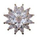 Shiny Flower Brooch Gold Shiny Flower Brooch Gold