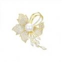 Shiny Flower Brooch Gold Shiny Flower Brooch Gold