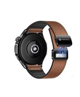 Belt "Samsung Galaxy Watch Forcell F-Design FS20" magnetic eco leather 20 mm brown watch strap.