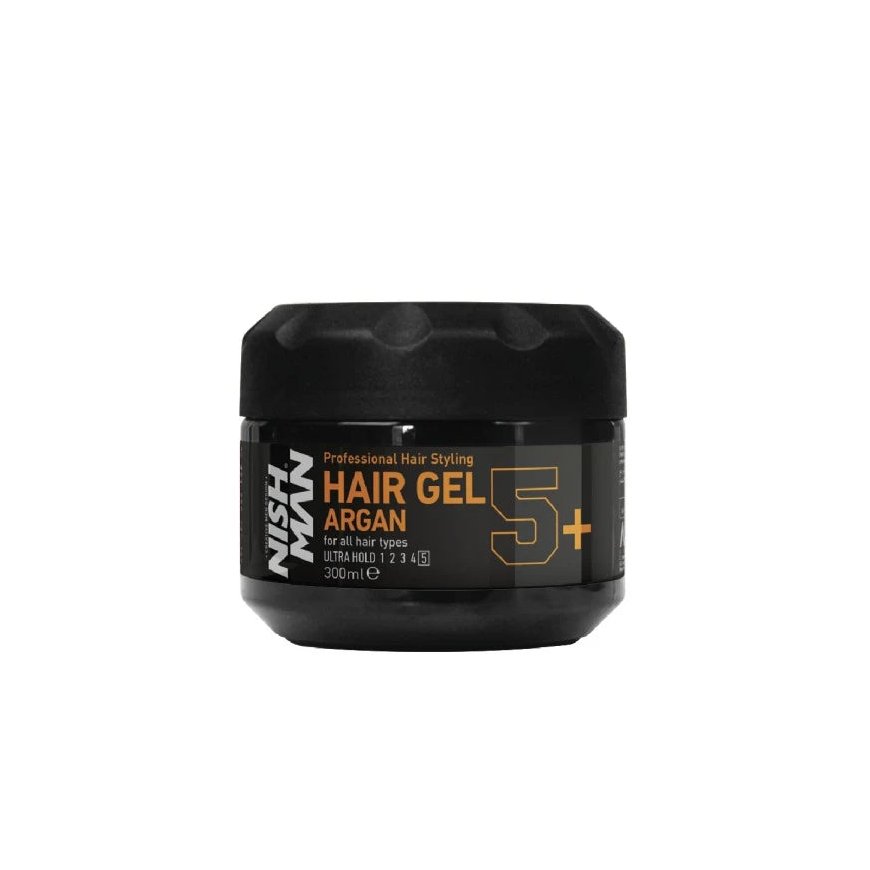 Nishman Hiustenmuotoilun Argan 5+ Ultra Hold -geeli 300 ml