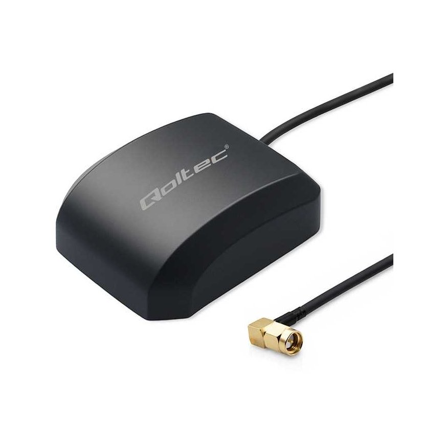 Qoltec Mobile GPS GLONASS Antenna with Magnetic Base | Omnidirectional | 28dBi | SMA RA – 2