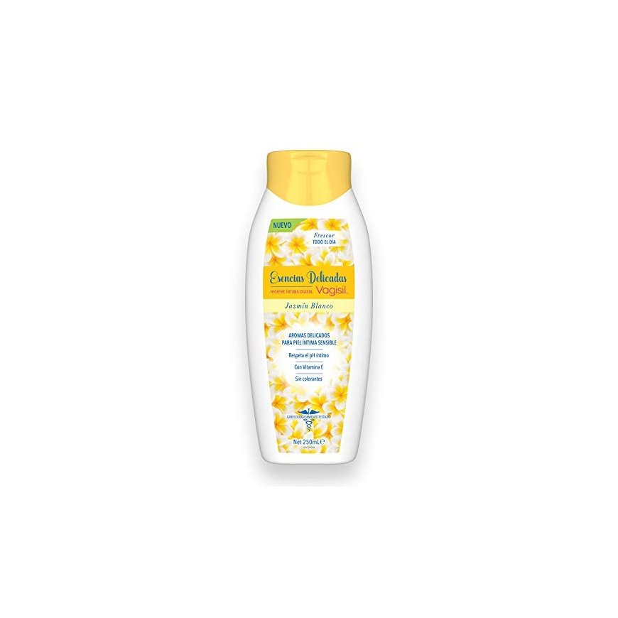 Vagisil DELICATE ESSENCES Baltas JASMINE kasdienė intymios higienos priemonė 250 ml – 2