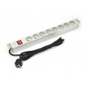 Digitus A-19-STRIP-2-IMP tehonjakeluyksikkö 8 AC-pistorasia(a) 1U Valkoinen Digitus A-19-STRIP-2-IMP tehonjakeluyksikkö 8 AC-pistorasia(a) 1U Valkoinen