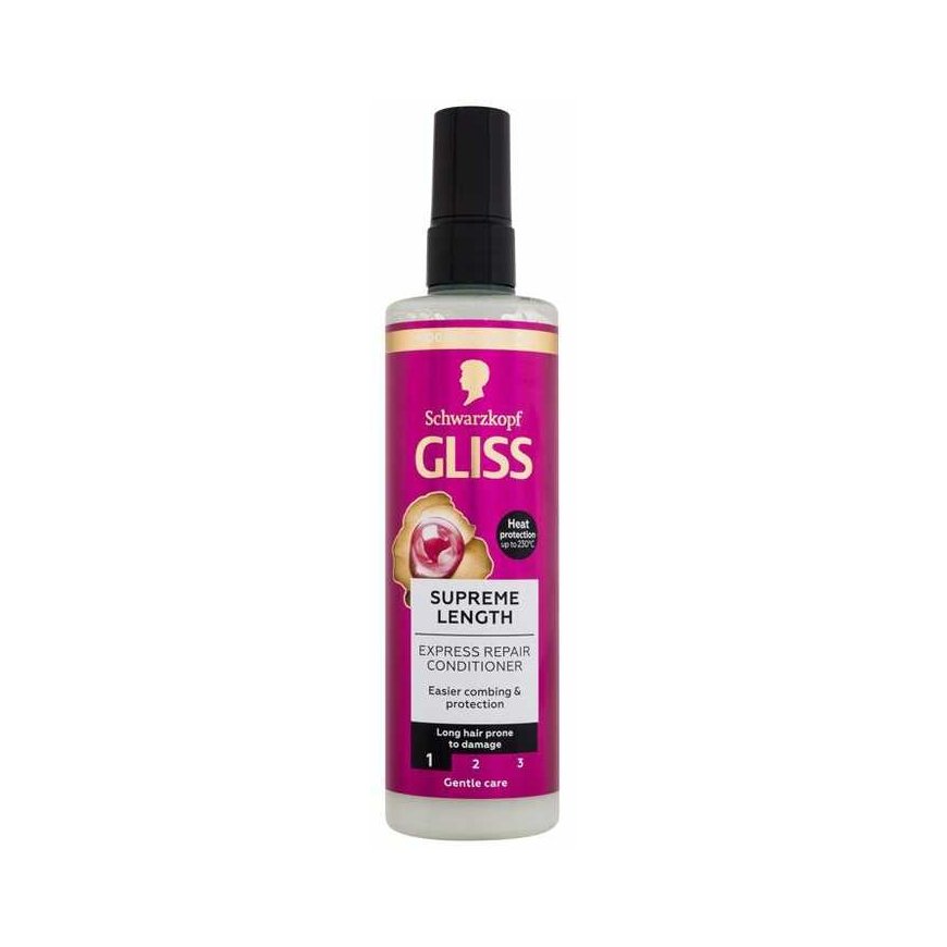 Schwarzkopf Gliss Supreme Length Express-Repair nenuplaunamas kondicionierius moterims, 200 ml – 2