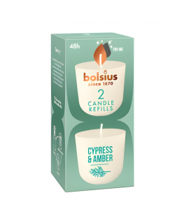 „Candles Clean Light“ papildymo žvakės, 2 vnt., kipariso ir gint