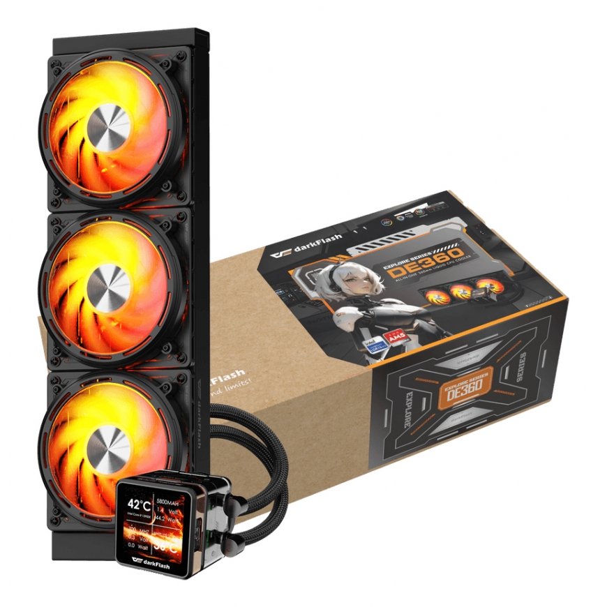 darkFlash EXPLORE DE360 Protsessor Kõik-ühes vedelikujahuti 12 cm Must 1 tk – 5