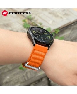 FORCELL F-DESIGN FS05 aproce irSamsung Galaxy Watch 22 mm, oranžā krāsā.