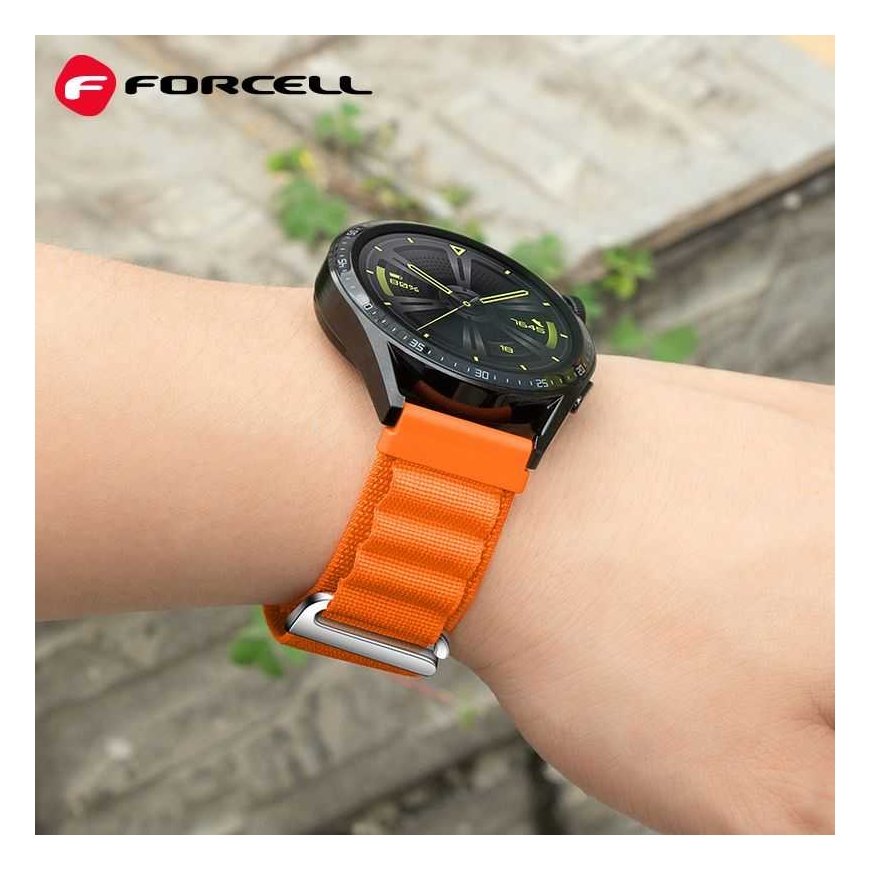 FORCELL F-DESIGN FS05 ranneke Samsung Galaxy Watch 22 mm oranssin väri.