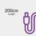 Кабель USB-C PD100/240W Spacetronik 2м фиолетовый Кабель USB-C PD100/240W Spacetronik 2м фиолетовый