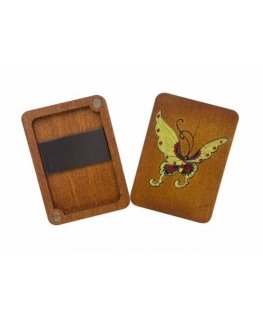Kind Fox by Wizardi Siarhei Ausianikau individual activity according to certificate No. 1130904 Wooden needle case "Butterfly" (