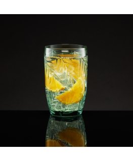 Palm tree height glass 360 ml green AMBITION