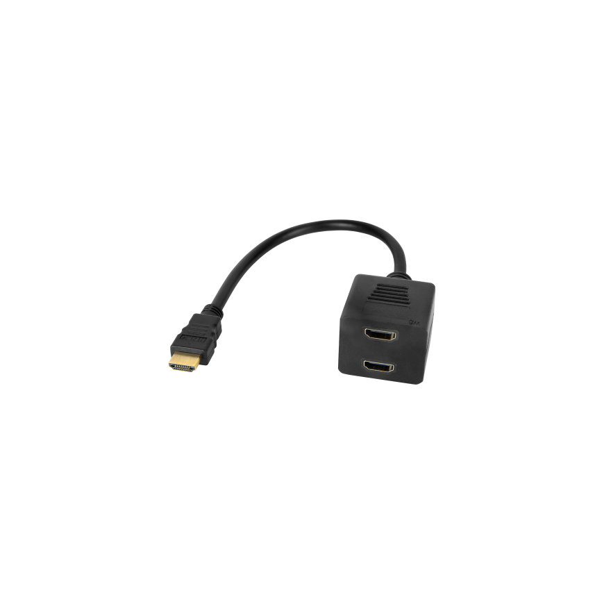 Cabletech adapter HDMI pistik – 2x HDMI pesa 20 cm – 2