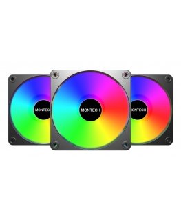 Montech GF120 V2 ARGB Kompiuterio korpusui Ventiliatoriaus modulis 12 cm Juoda 3 vnt