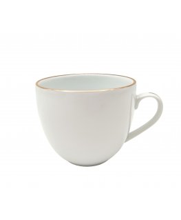 Alumina Puodelis Gold, porcelianas, su lėkštute, 320 ml, D 10 cm, H 9 cm, vnt.
