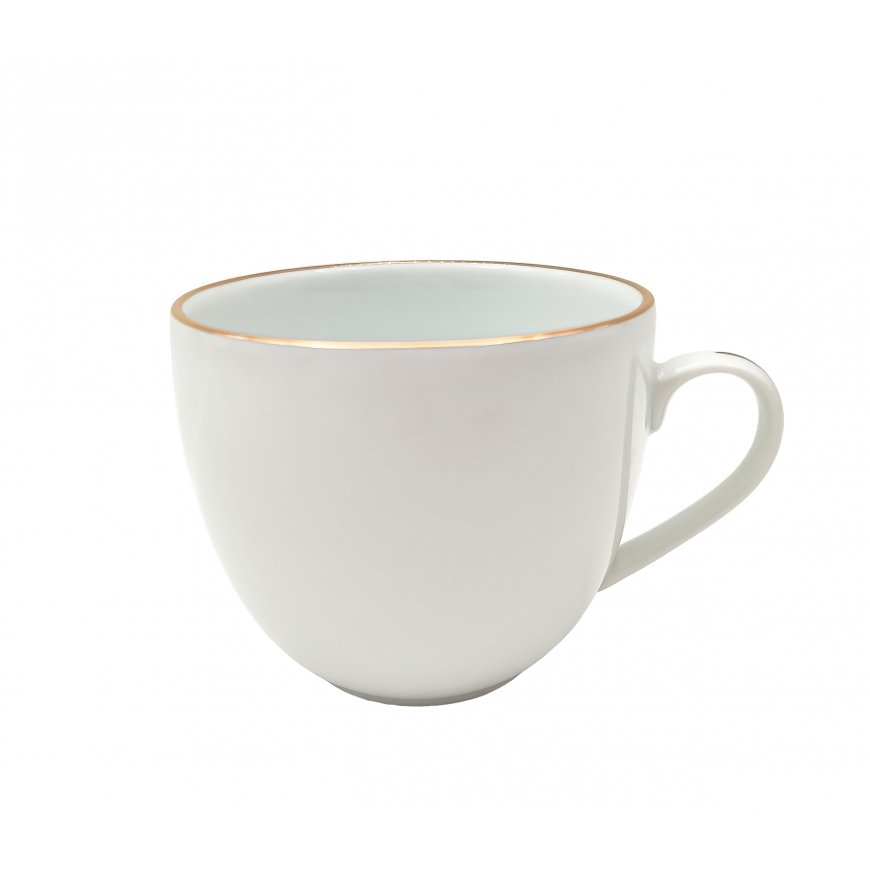 Alumina krūze Gold, porcelāns, ar šķīvīti, 320 ml, D 10 cm, H 9 cm, gab.