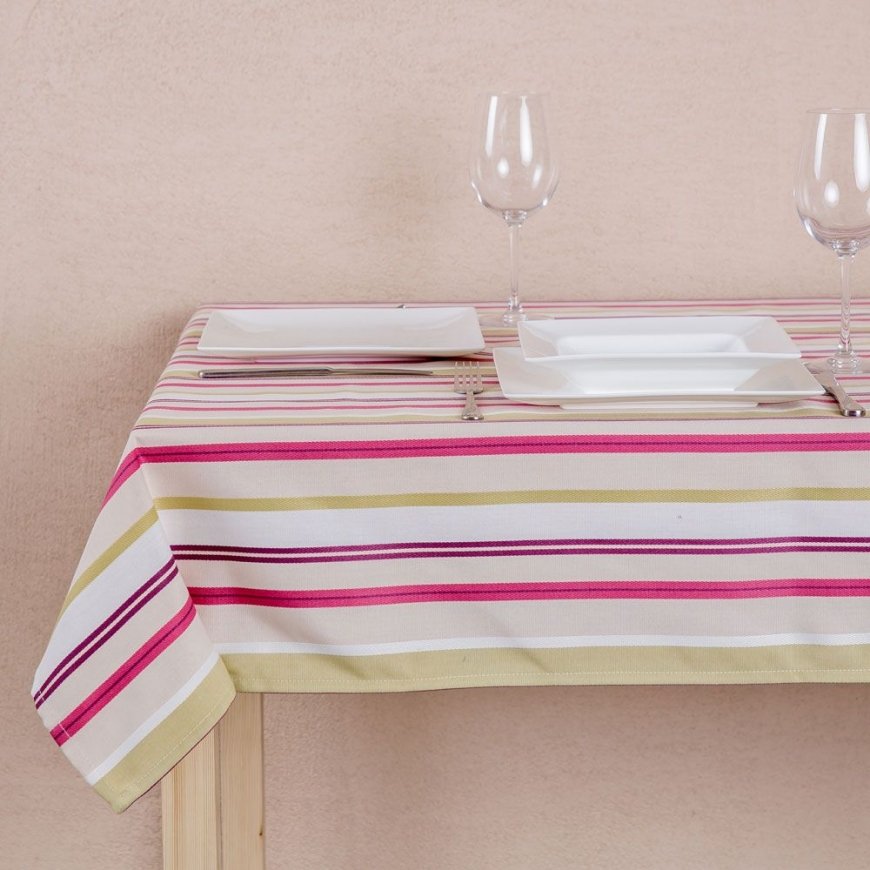 Red Stripes Tablecloth 90 x 90 cm C029-05SB PATIO