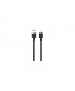 iPEAX TEXTILE KABELIS USB-A / USB-C 1.5M, USB 2.0 Melns