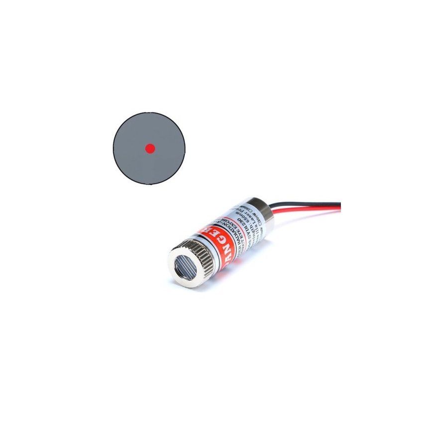 Oem Lazerio modulis 12mm 650nm 5mW - projekteerib punkti