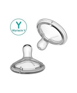Nanobebe Silicone Bottle Nipple - Fast Flow Y - 2 pcs.