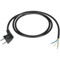 LP Oem Baro kabelis 3x1.5 mm melns 1.5 m ar leņķa kontaktdakšu