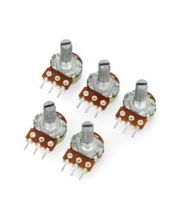 Oem rotējošais potenciometrs 10kΩ logaritmisks 1/8W - 5 gab.