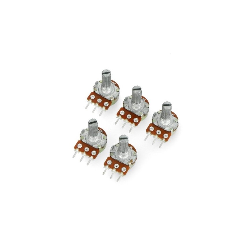 Oem pööratav potentsiomeeter 10kΩ logaritmiline 1/8W - 5 tk