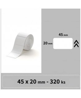 Niimbot etiketēm R 45x20mm 320 gab. Baltas B21, B21S, B3, B1S